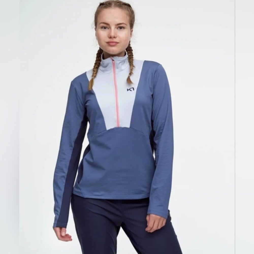 Kari Traa Karen Half Zip Midlayer Fleece Sweater Large